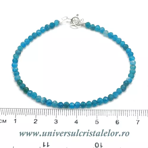 Bratara apatit rotund fatetat - 3,3mm Bratara apatit rotund fatetat - 3,3mm