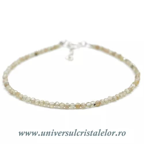 Bratara apatit galben rotund fatetat - 2 mm Bratara apatit galben rotund fatetat - 2 mm