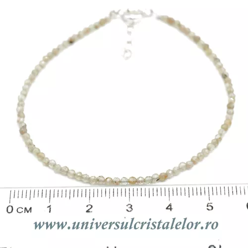 Bratara apatit galben rotund fatetat - 2 mm Bratara apatit galben rotund fatetat - 2 mm