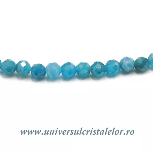 Colier apatit rotund fatetat - 4,3mm