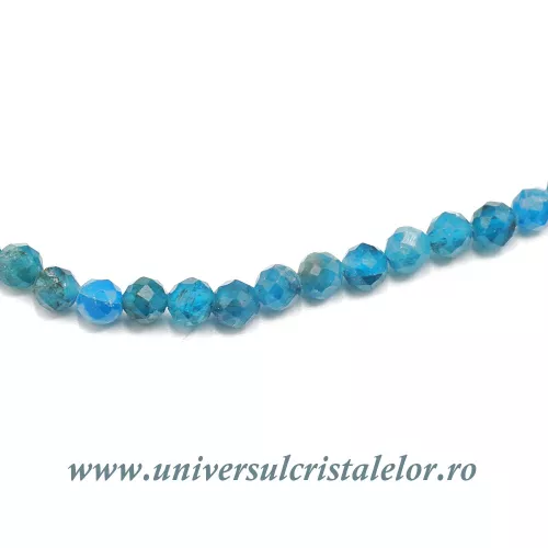 Colier apatit rotund fatetat - 4,6 mm