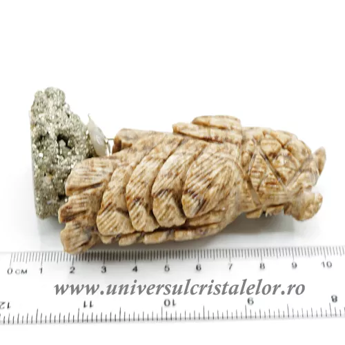 Figurina aragonit bufnita m6