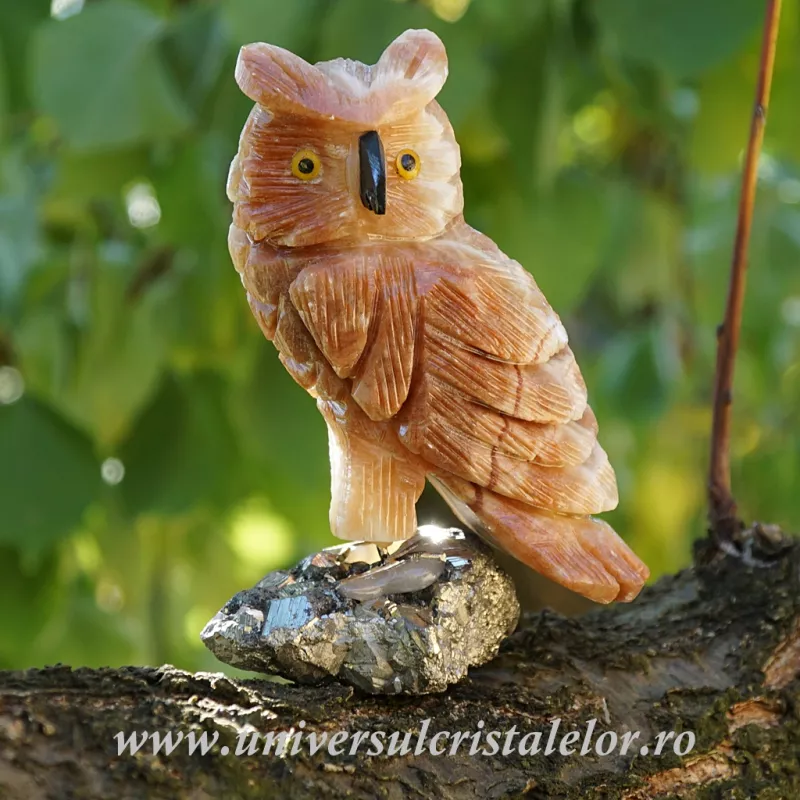 Figurina aragonit bufnita m2