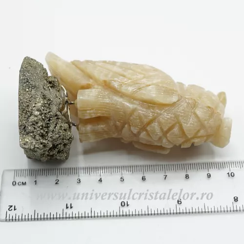 Figurina aragonit bufnita m3