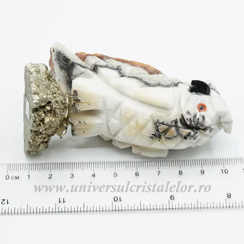 Figurina aragonit bufnita m5