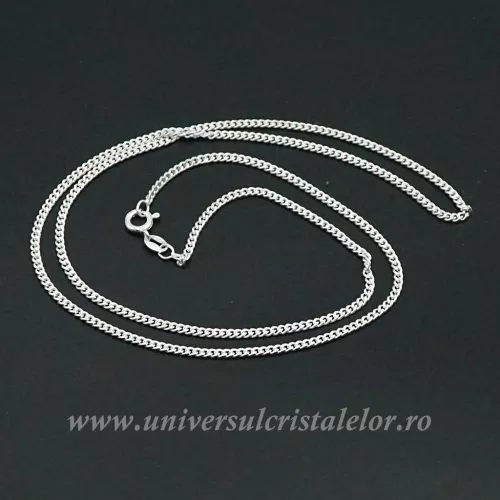 Lantisor Argint model cuban subtire m1- 55cm