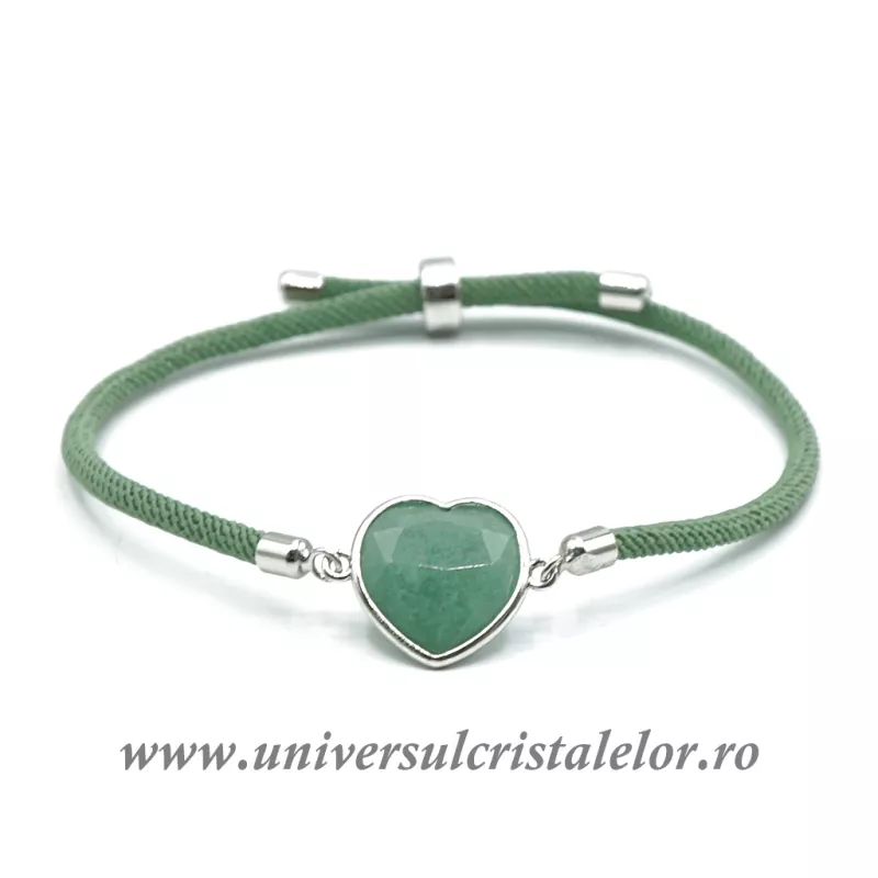 Bratara aventurin inima reglabila