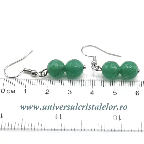 Cercei aventurin rotund fatetat- 8 mm Cercei aventurin rotund fatetat- 8 mm