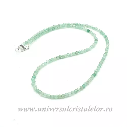 Colier aventurin rotund fatetat - 3mm Colier aventurin rotund fatetat - 3mm
