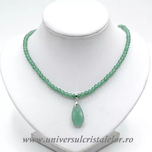 Colier cu pandantiv aventurin lacrima