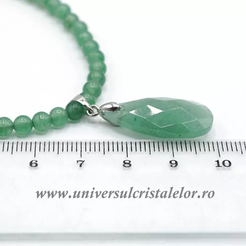 Colier cu pandantiv aventurin lacrima