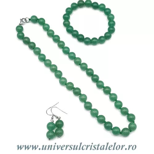Set bijuterii aventurin 10mm