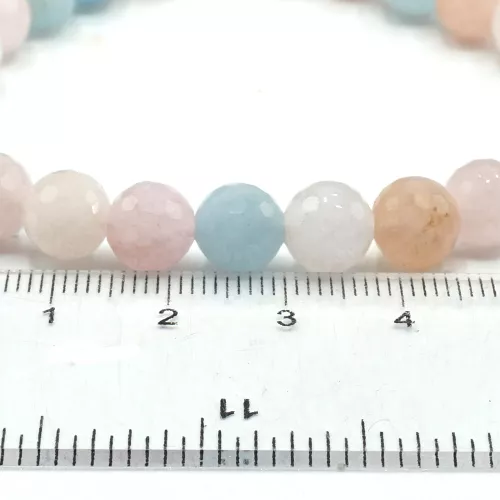 Bratara mixt beril rotund fatetat - 8 mm Bratara mixt beril rotund fatetat - 8 mm