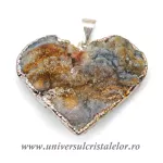 Pandantiv calcedonie inima