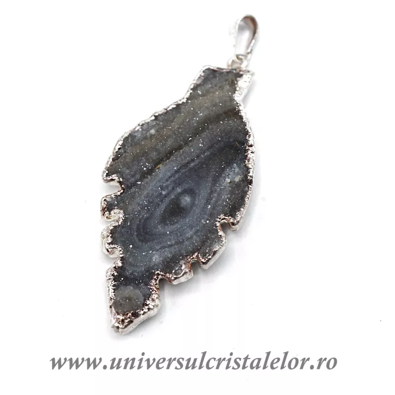 Pandantiv calcedonie frunza