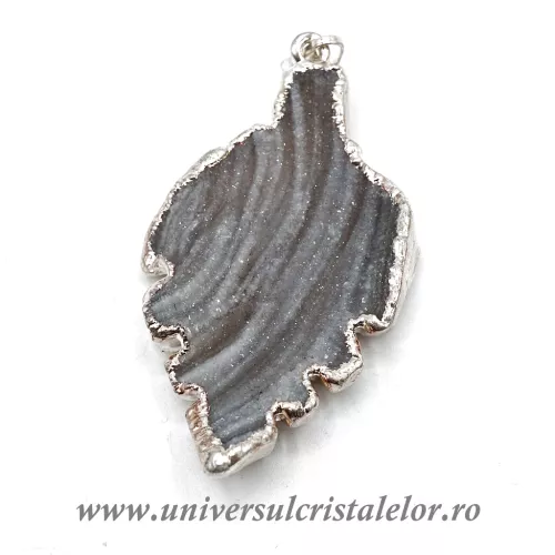 Pandantiv calcedonie frunza