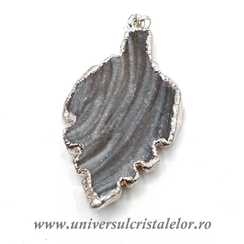 Pandantiv calcedonie frunza