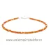 Bratara carneol rotund fatetat - 2 mm