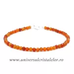 Bratara carneol rotund fatetat - 3.3 mm