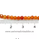 Bratara carneol rotund fatetat - 3.3 mm