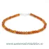 Bratara carneol rotund fatetat - 3 mm