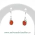 Cercei carneol oval fatetat- 5,5/7 mm 