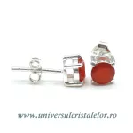 Cercei carneol rotund fatetat tip surub (studs) Cercei carneol rotund fatetat tip surub (studs)