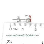 Cercei carneol rotund fatetat tip surub (studs) Cercei carneol rotund fatetat tip surub (studs)