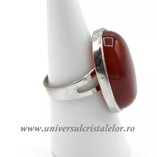Inel carneol oval reglabil m5