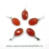 Pandantiv carneol oval fatetat - 9/13mm