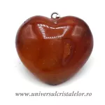 Pandantiv carneol inima unicat c1