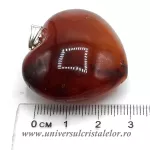 Pandantiv carneol inima unicat c1