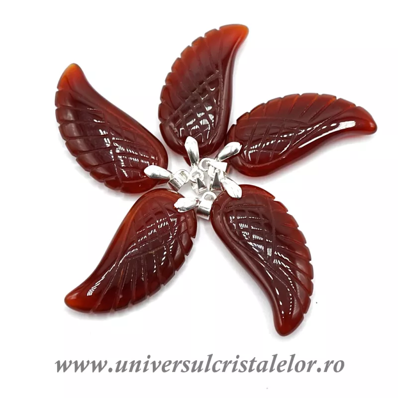 Pandantiv carneol aripa de inger m1