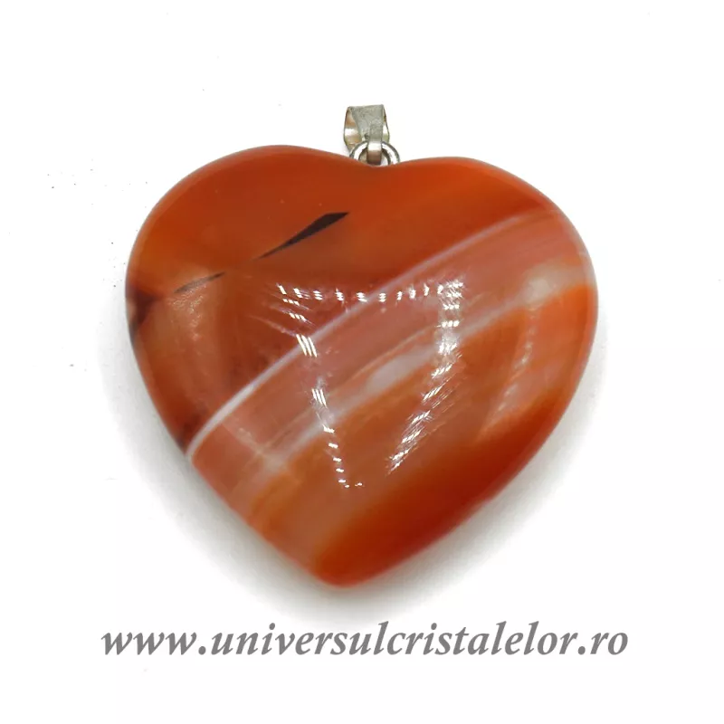 Pandantiv carneol inima unicat c1 Pandantiv carneol inima unicat c1