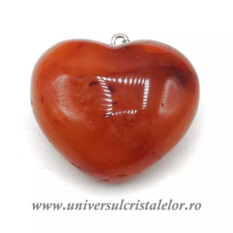 Pandantiv carneol inima unicat c1 Pandantiv carneol inima unicat c1