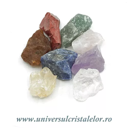 Chakre set 8 cristale neslefuite  Chakre set 8 cristale neslefuite