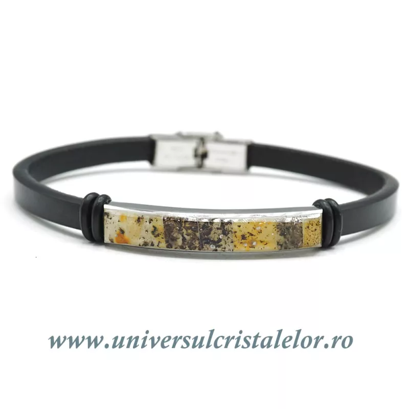 Bratara chihlimbar cu piele naturala Bratara chihlimbar cu piele naturala