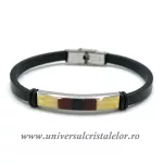 Bratara chihlimbar cu piele naturala