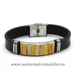 Bratara chihlimbar cu piele naturala