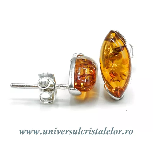 Cercei chihlimbar forma marchiza tip surub (studs) Cercei chihlimbar forma marchiza tip surub (studs)