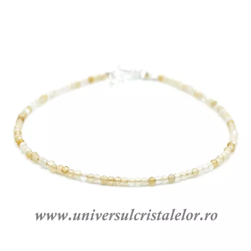 Bratara citrin rotund fatetat 1.9 mm