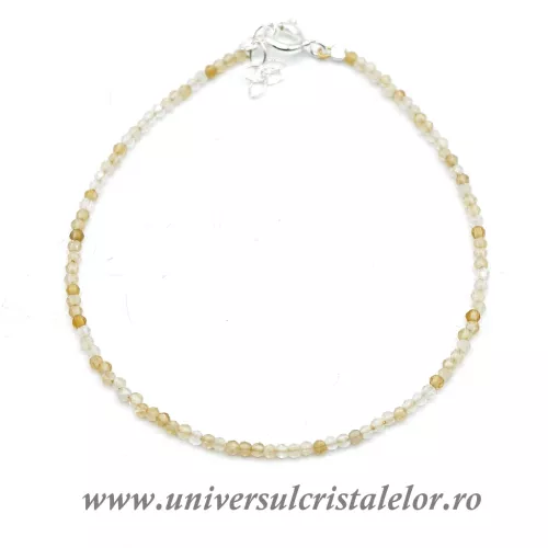 Bratara citrin rotund fatetat 1.9 mm