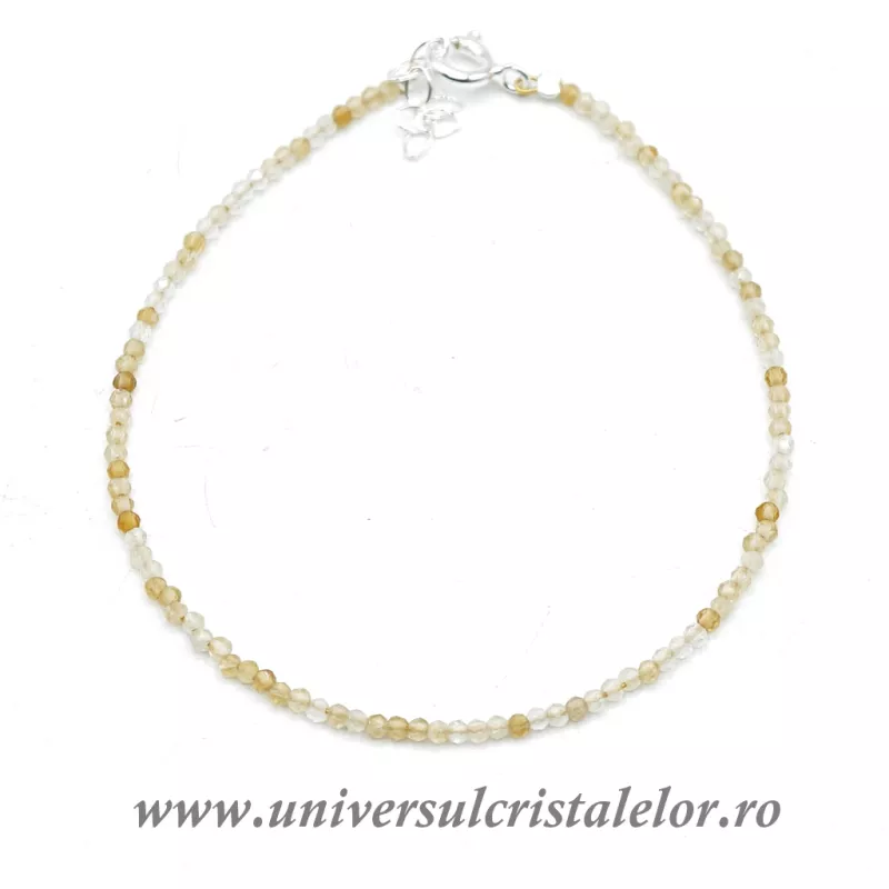 Bratara citrin rotund fatetat 1.9 mm