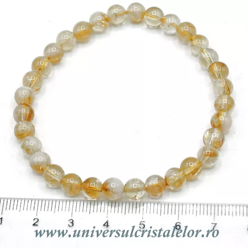 Bratara citrin rotund - 6 mm Bratara citrin rotund - 6 mm