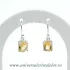 Cercei citrin oval fatetata- 7,5/9mm