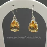 Cercei citrin lacrima fatetata 10/14 mm Cercei citrin lacrima fatetata 10/14 mm
