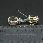 Cercei citrin oval fatetat 10/14 mm Cercei citrin oval fatetat 10/14 mm