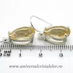 Cercei citrin lacrima fatetata 10/14 mm