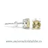Cercei citrin rotund fatetat 5 mm tip surub (studs)