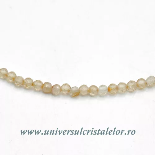 Colier citrin rotund fatetat - 2,5 mm Colier citrin rotund fatetat - 2,5 mm